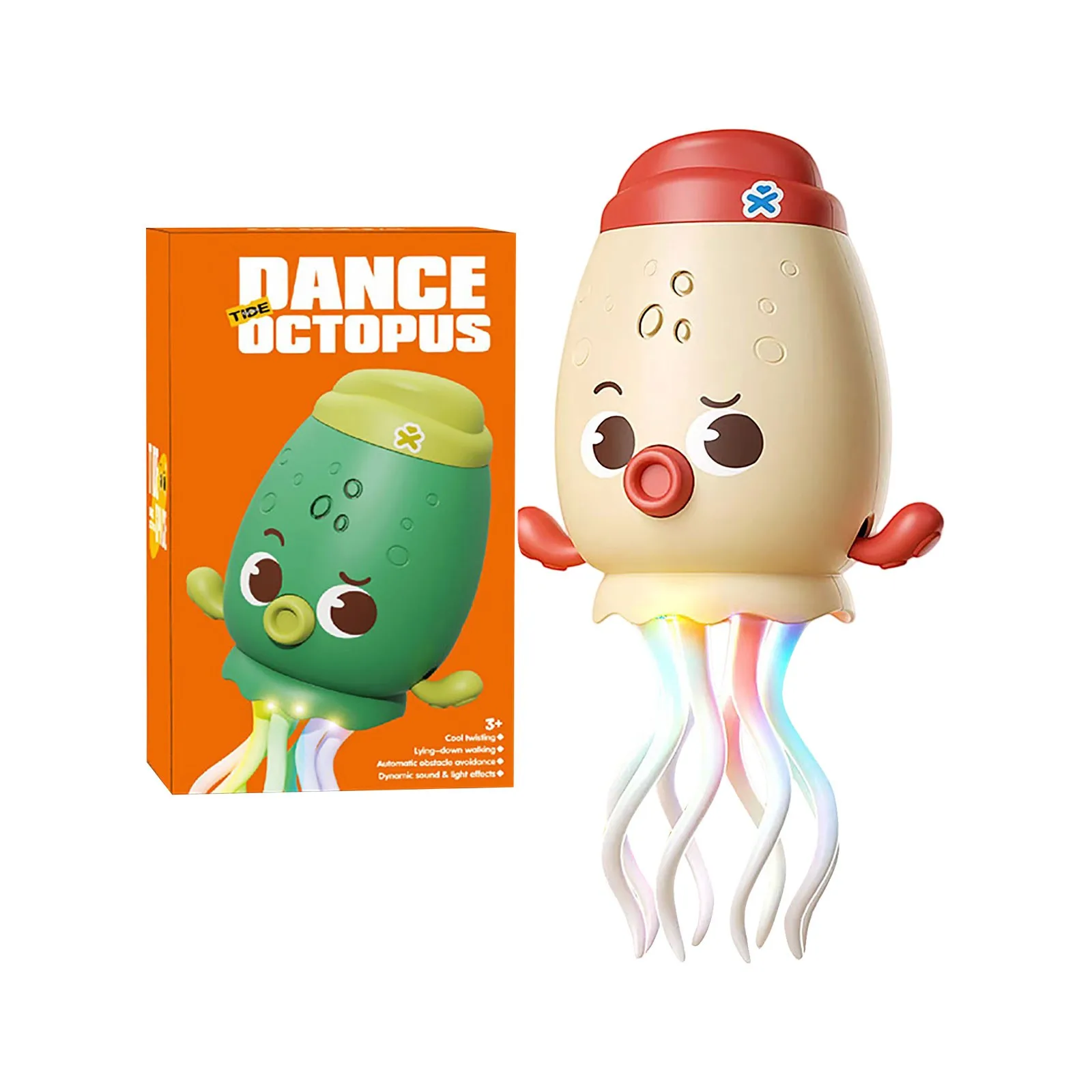 

Electric Magic Dancing Octopus Toy,2025 New Electric Auto-Avoid Crawling Octopus with LED & Music, Smart Interactive Robotics