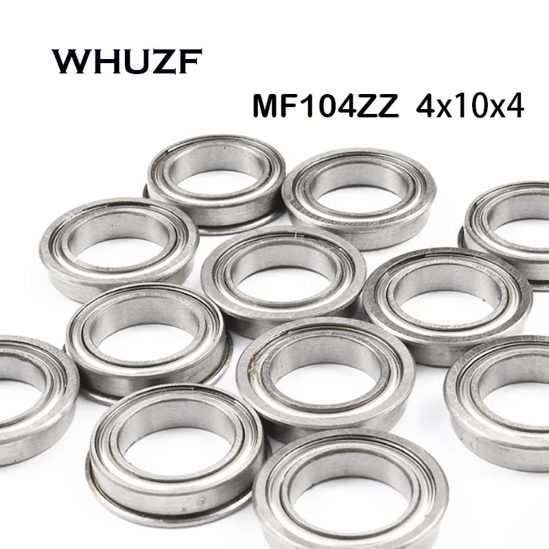 (10/20/50PCS/Lot) MF105ZZ Flange Bearing 5x10x4 mm Double Shielded Miniature Flanged MF105 Z ZZ Ball Bearings MF105-2Z MF105Z