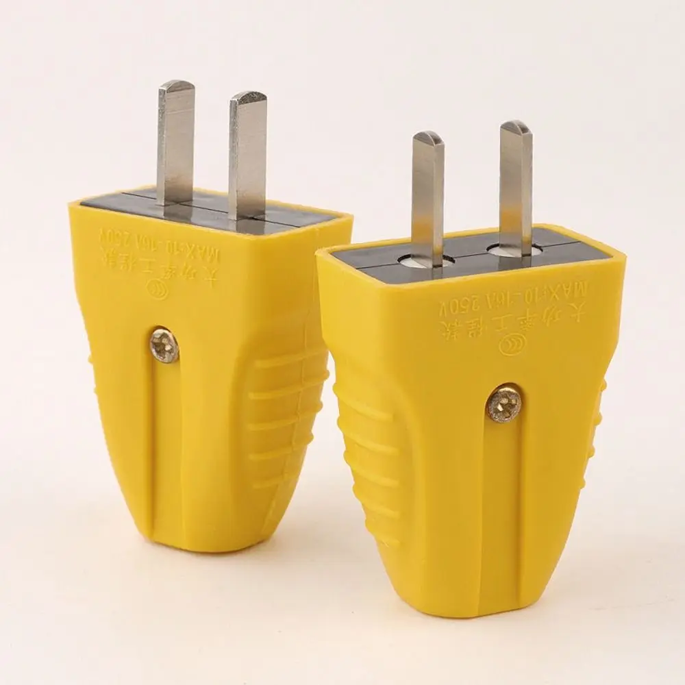 CN Two-Pin Power Wiring Plug Anti Drop Flame Retardant Plug Adapter 10-16A 250V Rotatable Plug Industrial