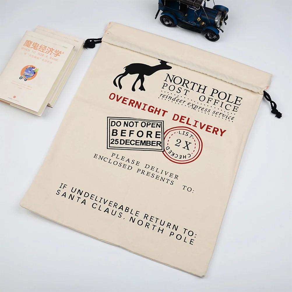 سانتا كلوز اضافية كبيرة عطلة شنطة هدايا عيد الميلاد قماش حقيبة قماش الرباط إغلاق سانتا حقائب للهدايا النسيج #3