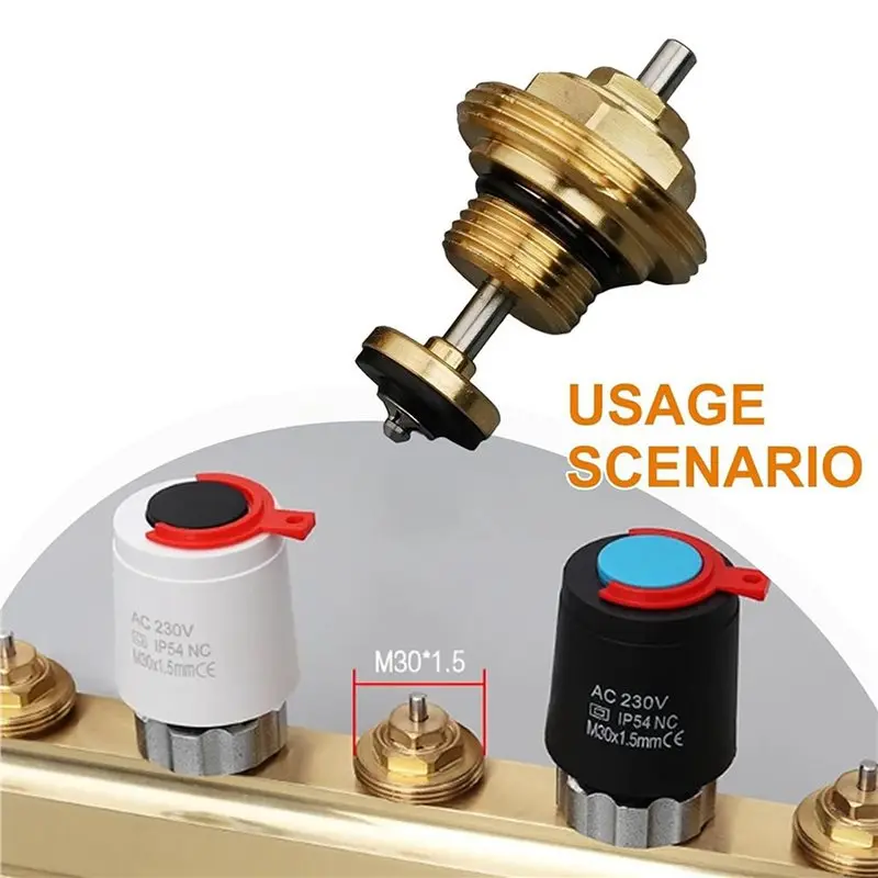 【كفاءة 】12 قطعة 3/8 بوصة صمام دبوس العودة إدراج M30 X 1.5 لموزع التدفئة تحت الأرضية UFH (3/8) #3