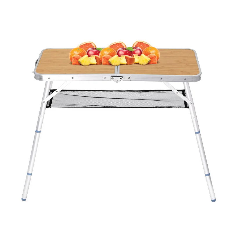 Portable Folding Camping Table, Height Adjustable, Lightweight Aluminum Tables, Nature Hike, Tourist Picnic Supplies