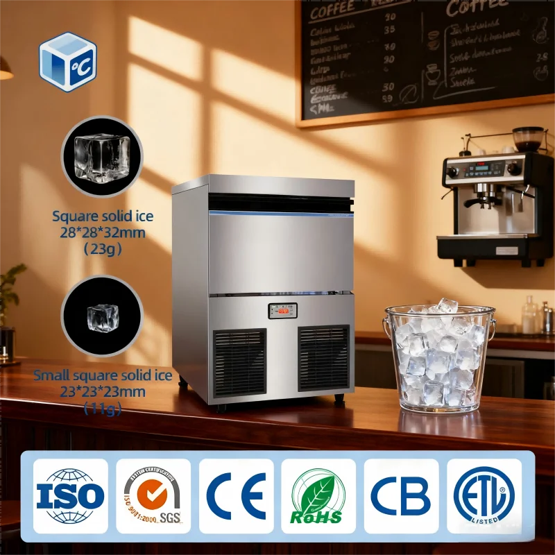 55kg Automatic Tube Ice Making Machine Professional Commercial Grade Equipment for Beverage Shop Bar Restaurant 110V 220V