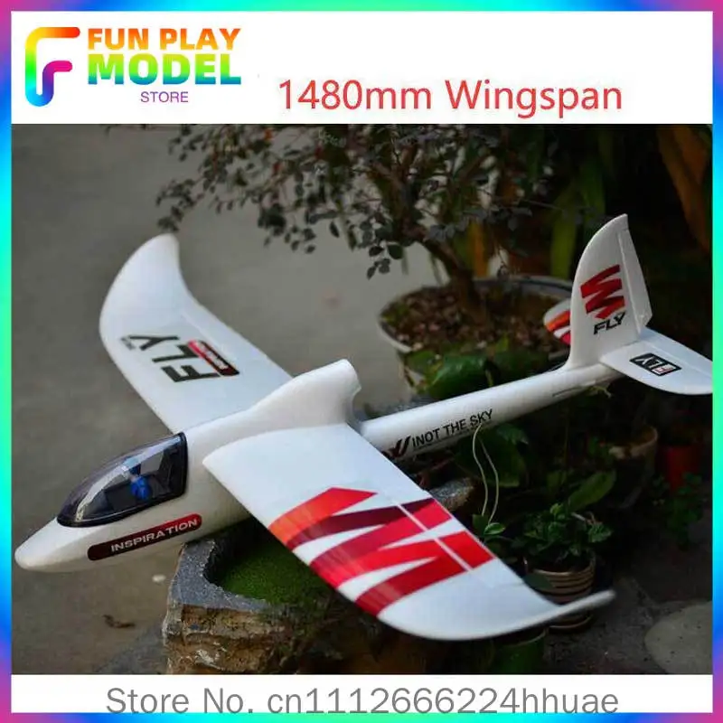 Along Rc Hobby Rc Airplane Remote Control Glider 150 Cm Epo Big Space Beginner Entry Practice Plane Outdoor Flying For Hobbyists