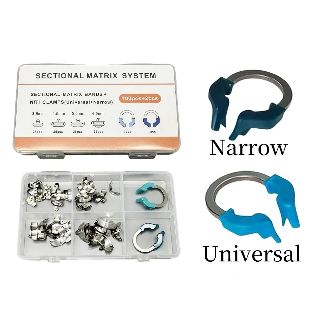 Dental Sectional Contoured Matrix System Palodent V3 Plus Universal/Narrow/Deep Clamping Ring Matrix Bands Dentistry Tools