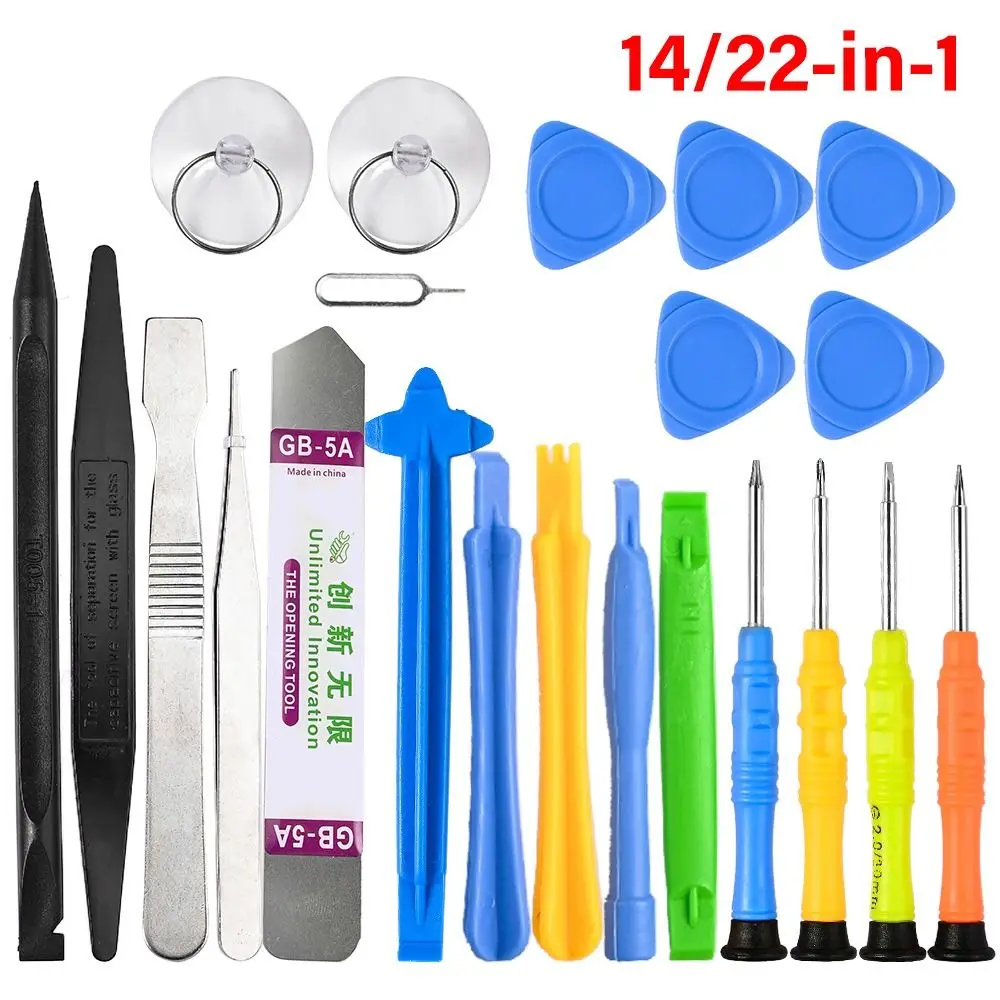 Hand Tool Mobile Phone Repair Tools Durable 14/22-in-1 Manual Opening Screen Pry Bar Screwdriver Set Phone/Laptop