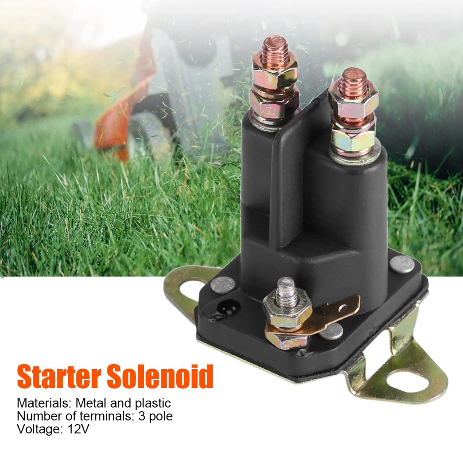 

12V Solenoid 3/4 Pole Starter Solenoid 12V For MTD 109946 146154 1753539 AM138497 Solenoid Accessory Starter Solenoid