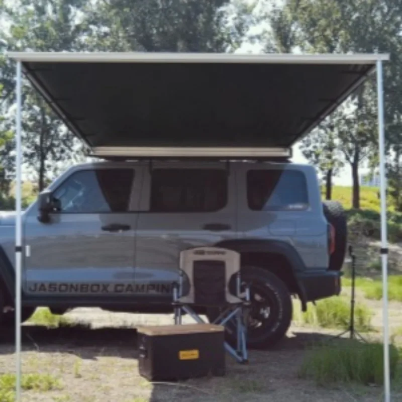 Outdoor Vinyl Carside Tent Camping Sunshade Rain Proof Off-road Vehicle Specific Side Tents Portable Folding Camping Sun Shelter