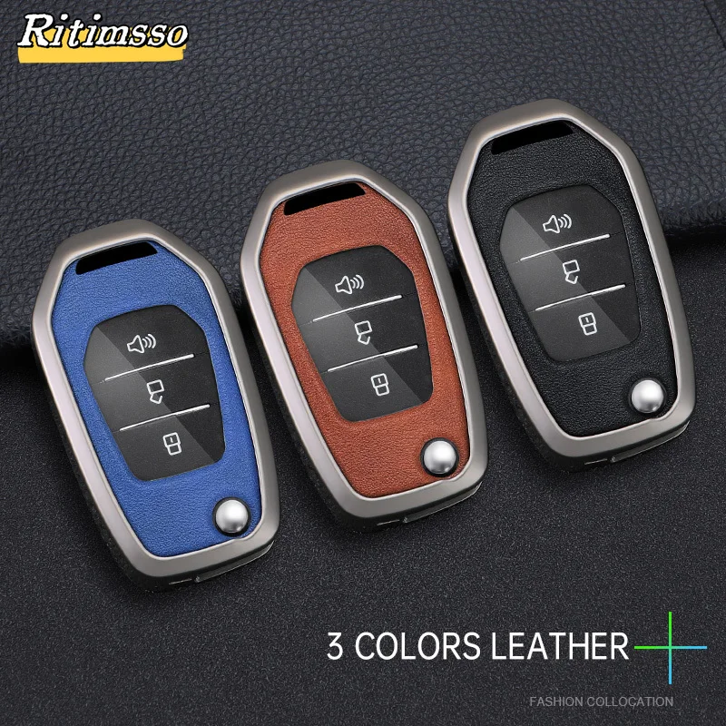 Alloy Car Key Case Cover for SAIC MAXUS T60 Smart Remote Keyless Auto Protect Shell Fob Skin Holder Accessories Car-styling