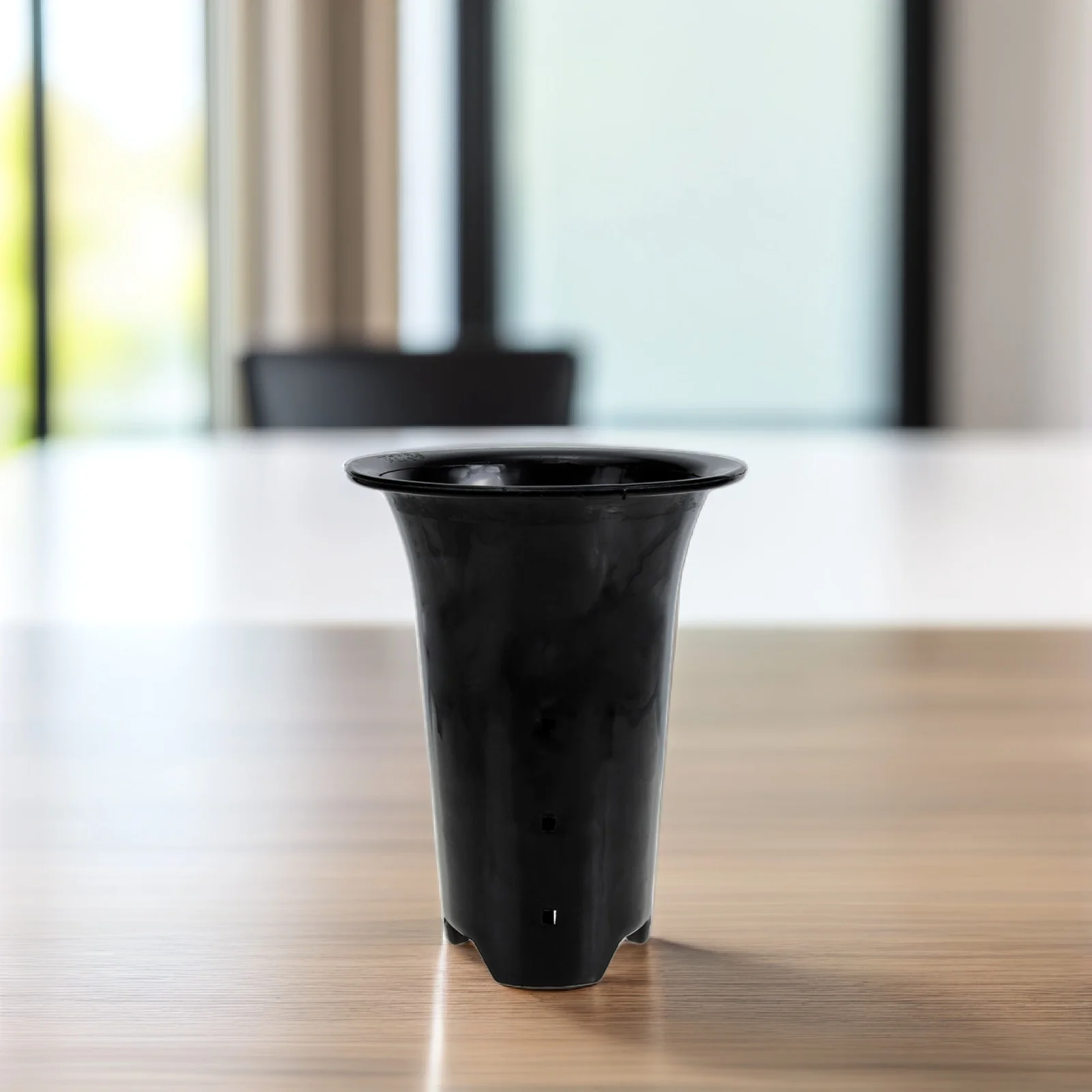 

6 Pcs chid Flower Pots Durable PP Material Root Control Breathable Plant Nursery Containers Black Color Drainage Holes