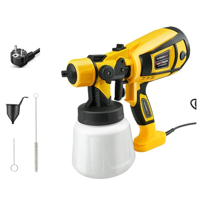 [HOT!A34R】 Sprays Lances 600W Electric Paint Airbrush Hand Held 800Ml Power Tools EU Plug Electric Airbrush