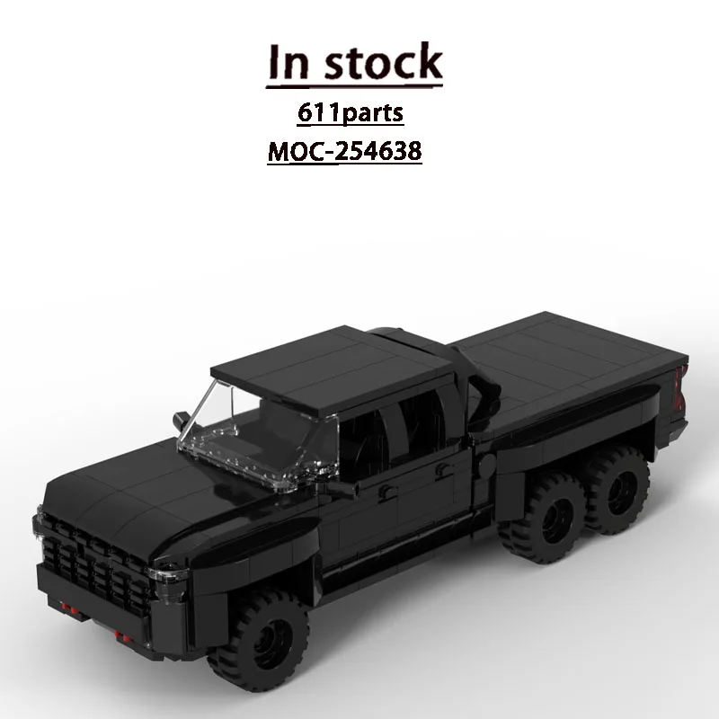 

MOC-254638 Classic New Cargo Black Supercar Building Block Model 611 Parts Boys Children's Birthday Christmas New Year Toy Gift