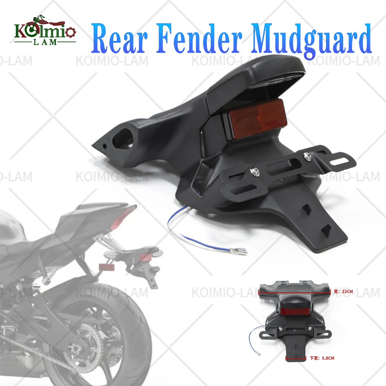 

Fit For YAMAHA YZF R6 2017 - 2020 YZF-R6 Rear Fender Mudguard License Plate Light Holder Bracket