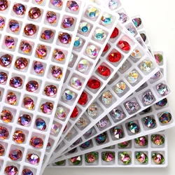 4-10mm 1088 Glitter Nail Charms Gems Pointback Rhinestones Glue On Rhinestone For Nail Decoration Korean Style Glass Beads