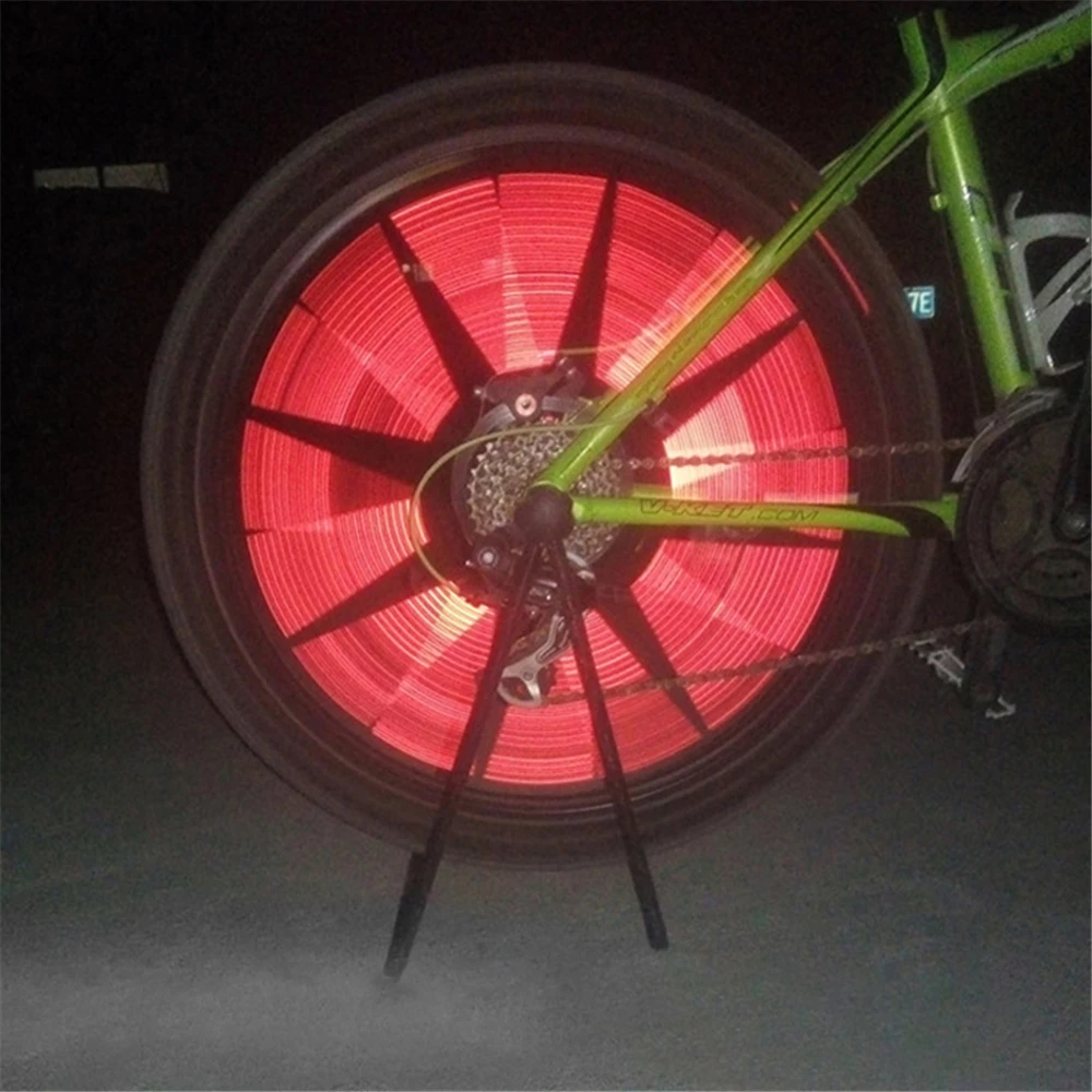 12Pcs Wheel Rim Spoke Clip Tube Bicycle Lights Outdoor Night Safety Warning Reflective Reflector Bike Strip Bicycle Accessories