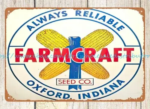 wall hangings Farmcraft Hybrid Seed Corn Oxford IN metal tin sign