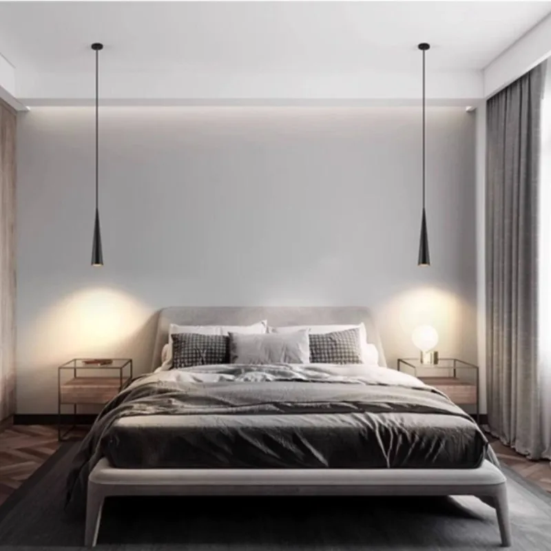 1.5m Adjustable Wide Voltage LED Pendant Light Minimalist Aluminum Ceiling Lamp for Bedroom Kitchen Dining Room