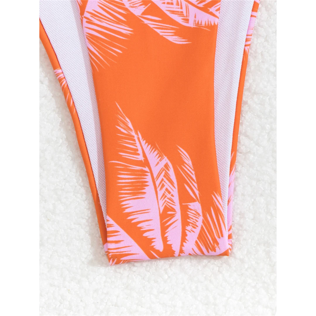 2026 Sexy bedruckter Bikini mit hohem Beinausschnitt und Polsterung, Damen-Badeanzug, zweiteiliger Bikini-Set, Badebekleidung, Badeanzug, Schwimmanzug V5854 – Detail 16