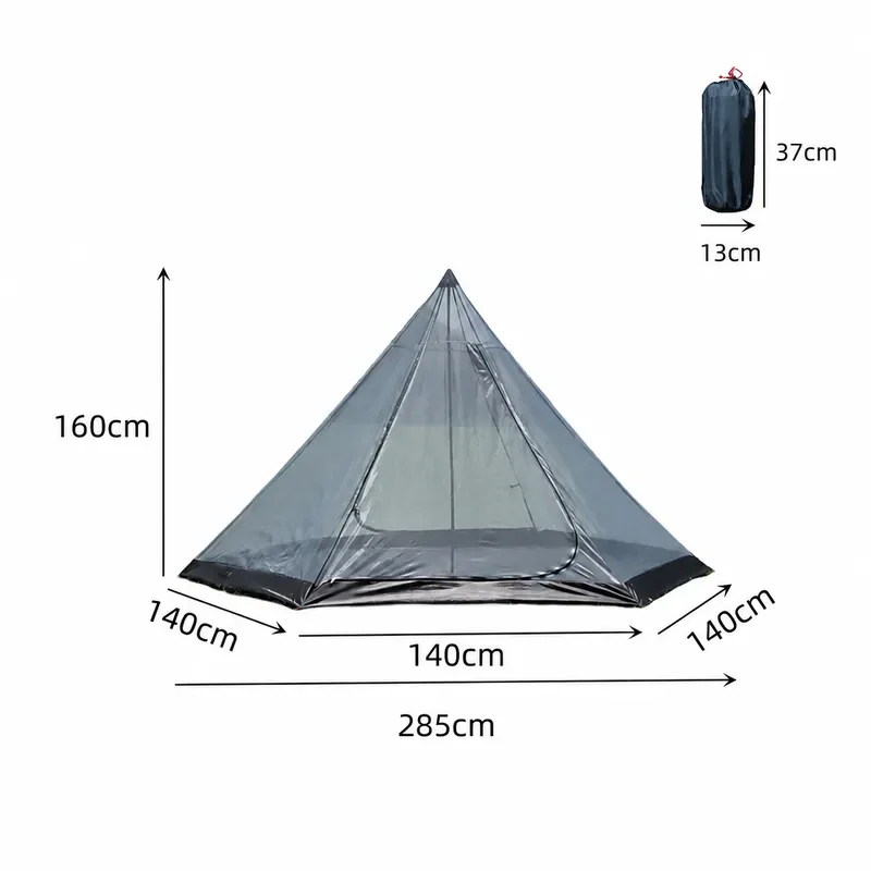 Hexagonal Mosquito Net Large Pyramid Tent Ultra Light Insect Proof Outdoor Camping Gear for Dew Camping Equipment Supplies