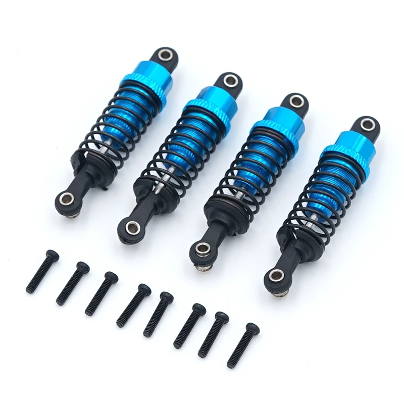 4Pcs Aluminum Shock Absorber Assembled Replacement A949-55 for 1/18 WLtoys A959 RC Car A969 A979 K929 Upgrade Parts Blue