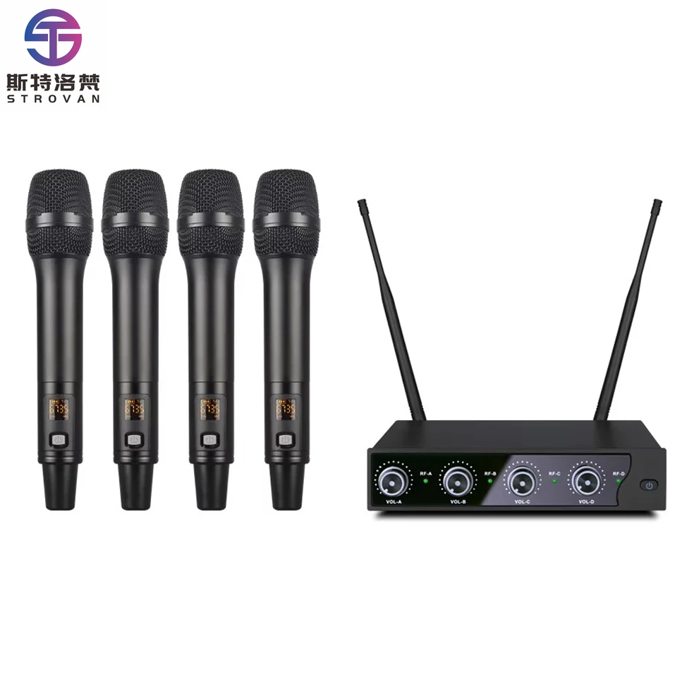 

UHF Wireless Handheld Microphone System with XLR Connector Metal Material for KTV Home Karaoke Stage Performance Conferences