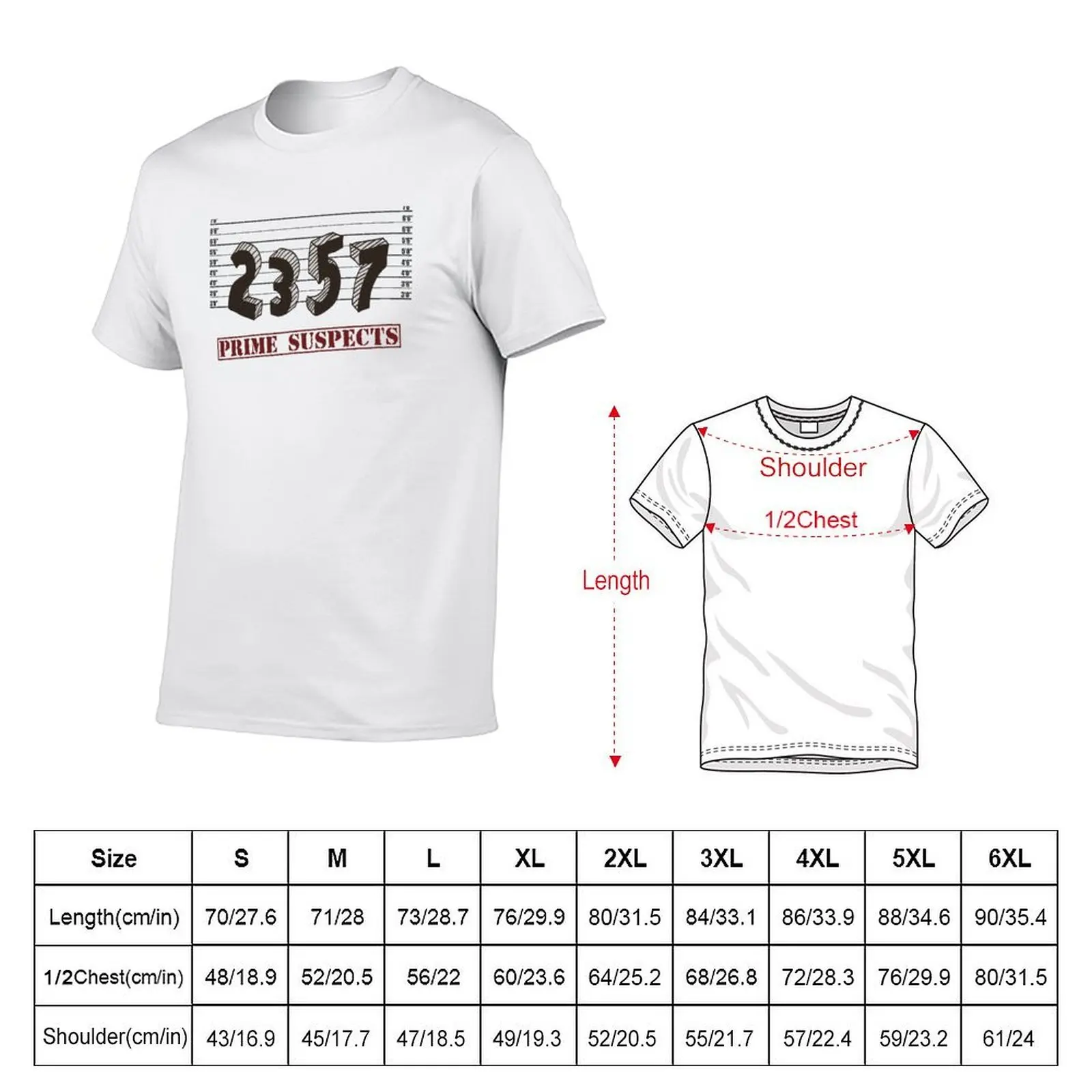 The Prime Number Suspects T-Shirt funny gifts cotton graphic tees sweat shirts, men