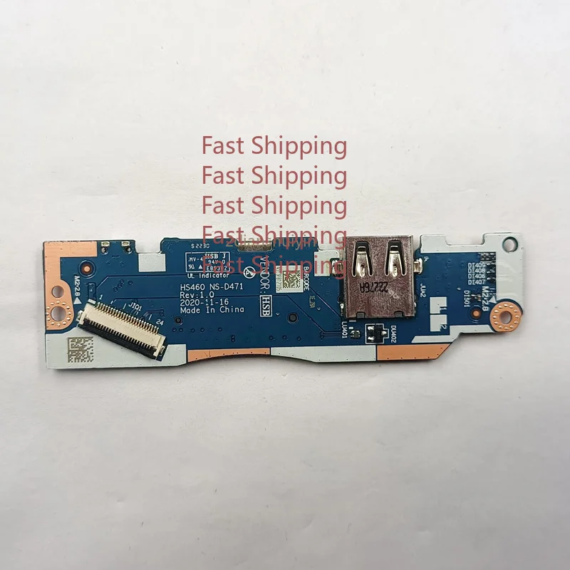 C=5C50S25168 NS-D471 Original For Lenovo ideapad 3-14ITL6 82H7 S14 G2 ITL 82MU USB SD Card Reader Power Button Board Tested