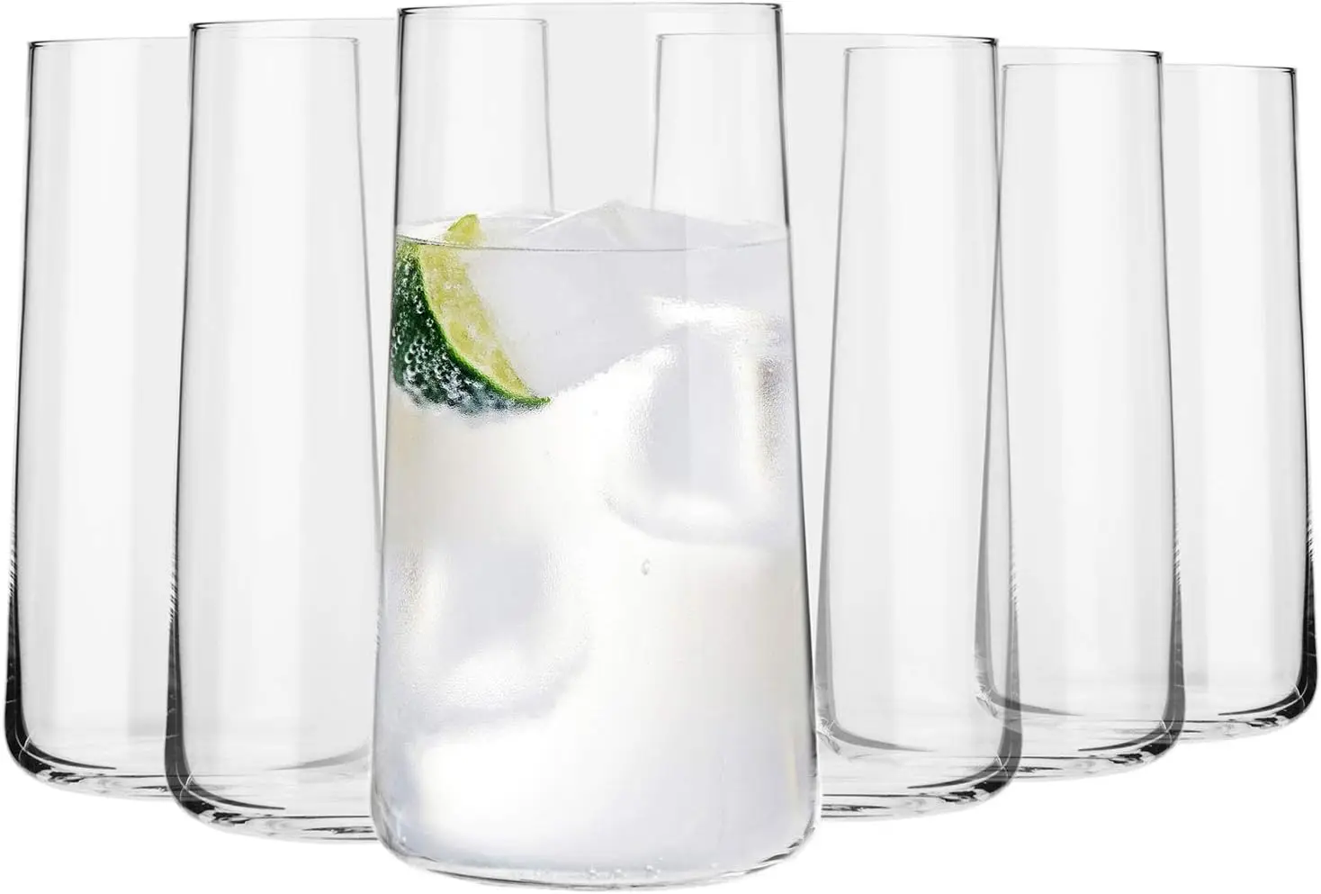 

Tall Water Glasses, Set of 6, 18.3 oz, Avant-Garde Collection, Lightweight Crystal Glass, Perfect for Everyday, Dishwashe
