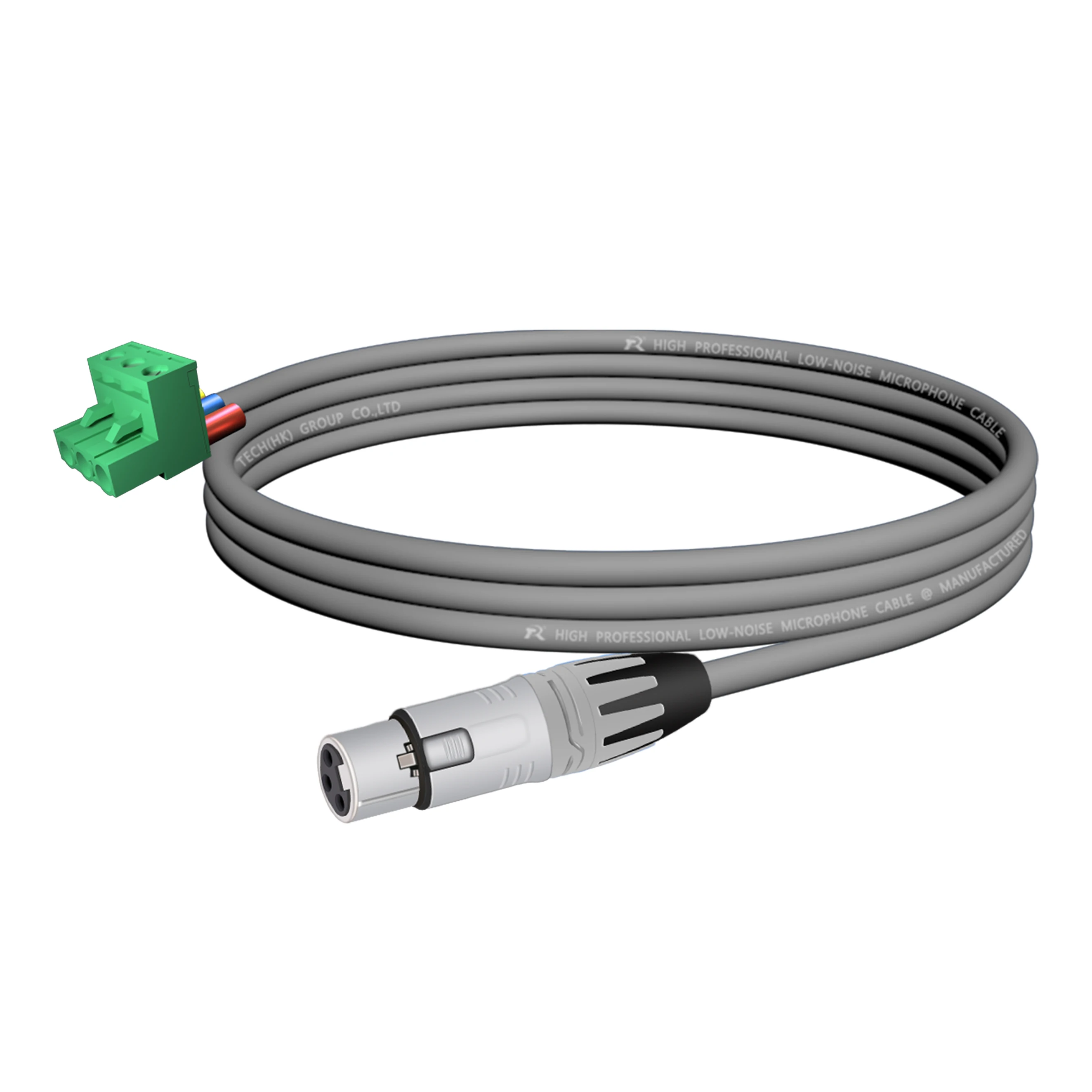 Weißer XLR-Stecker für direkte Einsteckverbindung mit Anti-Rutsch-Abdeckungen, 5,08 mm 3-poliger Phoenix-Steckeranschluss, 3-Loch M/F XLR, Audio-Verbindungskabel – Detail 3