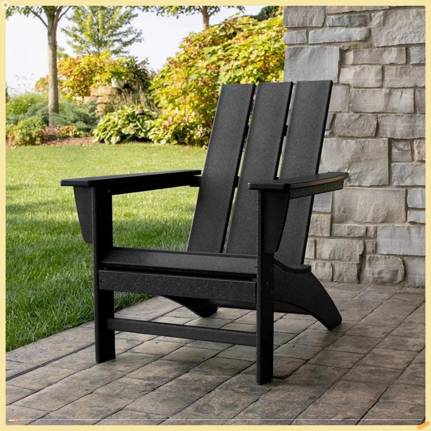 كرسي حديث، سهل التجميع، سهل الحفاظ عليه، أسود 32 بوصة عمق × 29.25 بوصة عرض × 34 بوصة ارتفاع