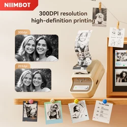 Niimbot Thermal Photo Cardboard Paper for B1 Pro/B21 Pro Printer 300dpi White Black Printing Adhesive Sticker Photo Paper