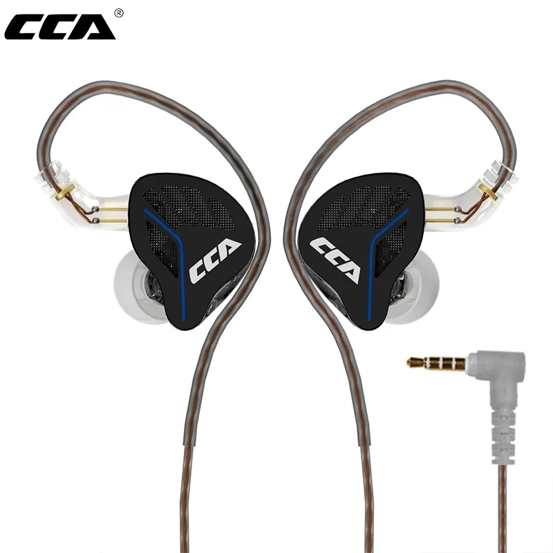 CCA AKX 1DD Cuffie cablate con driver dinamico, audio HiFi stereo, bassi potenti, ideali per ascoltare musica, per lo sport e per il gaming, con cavo