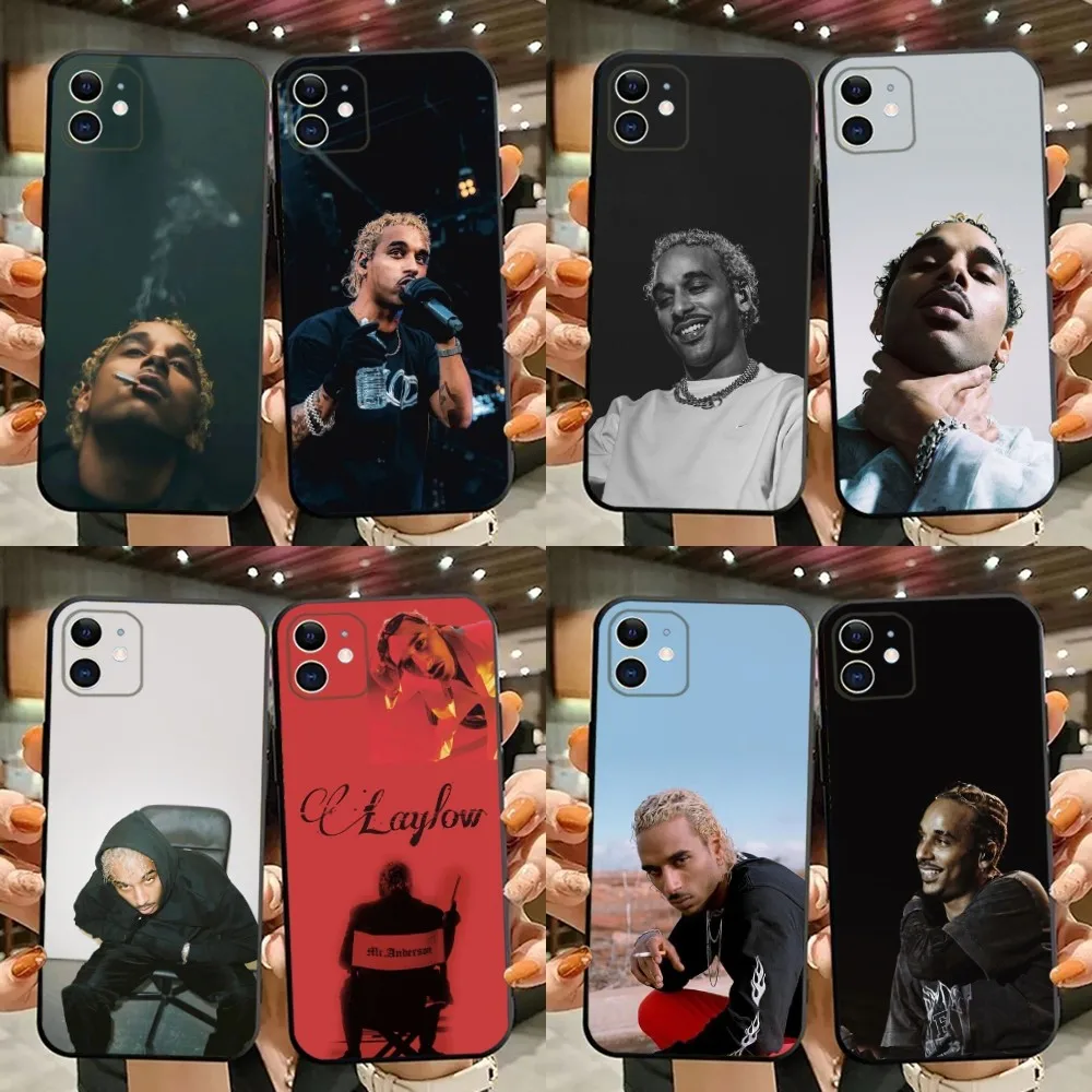 Rapper Laylow Phone Case For iPhone 15,14,13,12,11,Plus,Pro Max,XS,X,XR,SE,Mini,8,7 Soft Silicone Black Cover