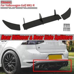 Rear Bumper Lip Diffuser Rear Scoop Rear Lip Rear Spoiler Gloss Black For VW For Golf 7 For MK7 R 2013-2016 Accessories