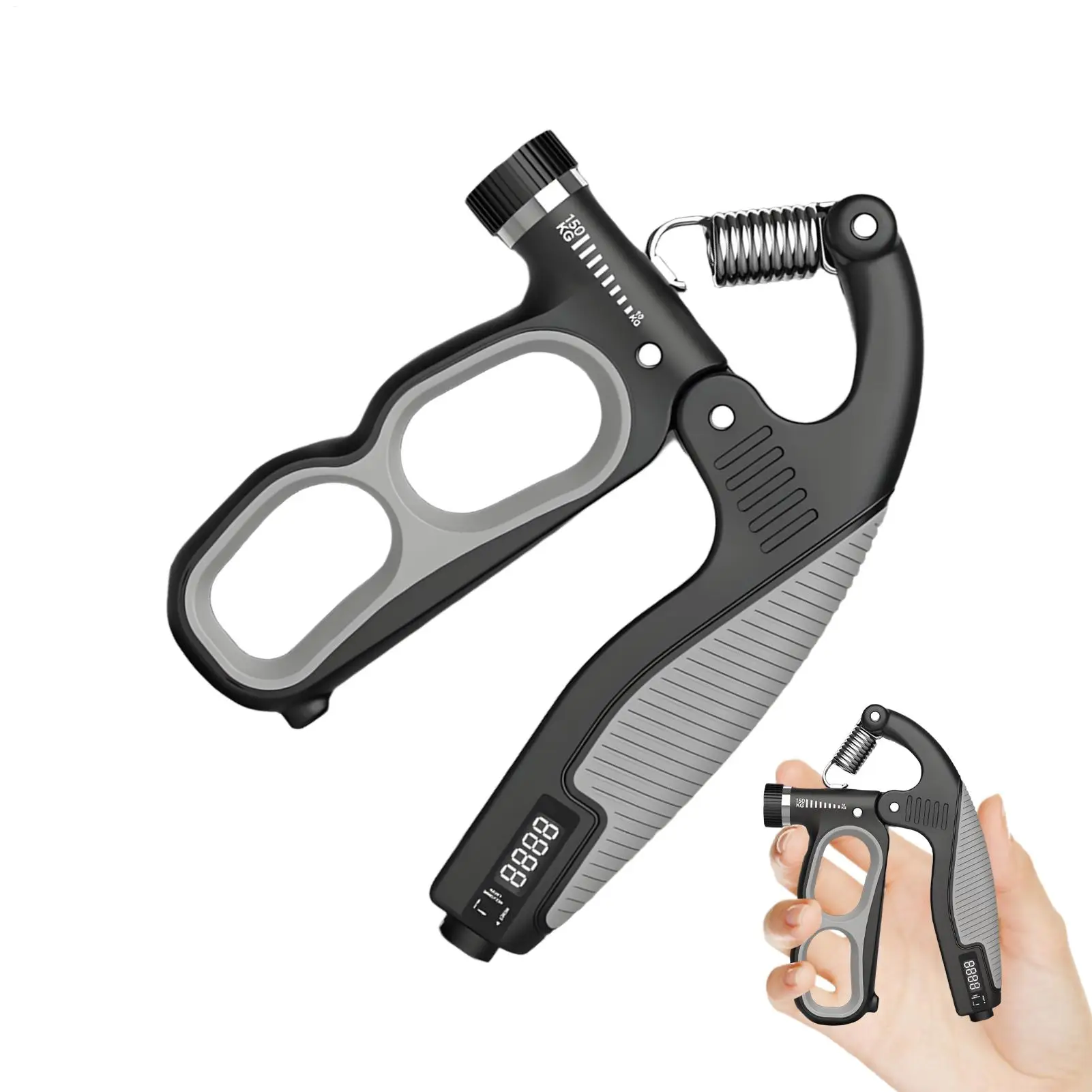 

Grip Strength Trainer Forearm Grip Strengthener Adjustable Resistance 22-330Lbs Finger Exerciser for Recovery Fitness Wrestling