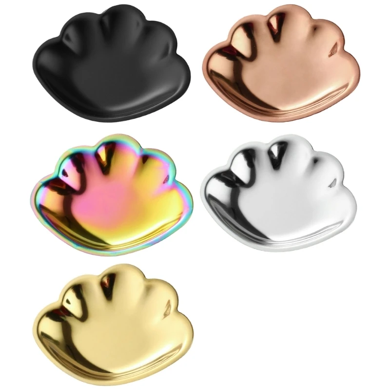 Fashionable Stainless Steel Jewelry Sorting Tray Accessories Shell Shaped Accessory Holder for Home Use