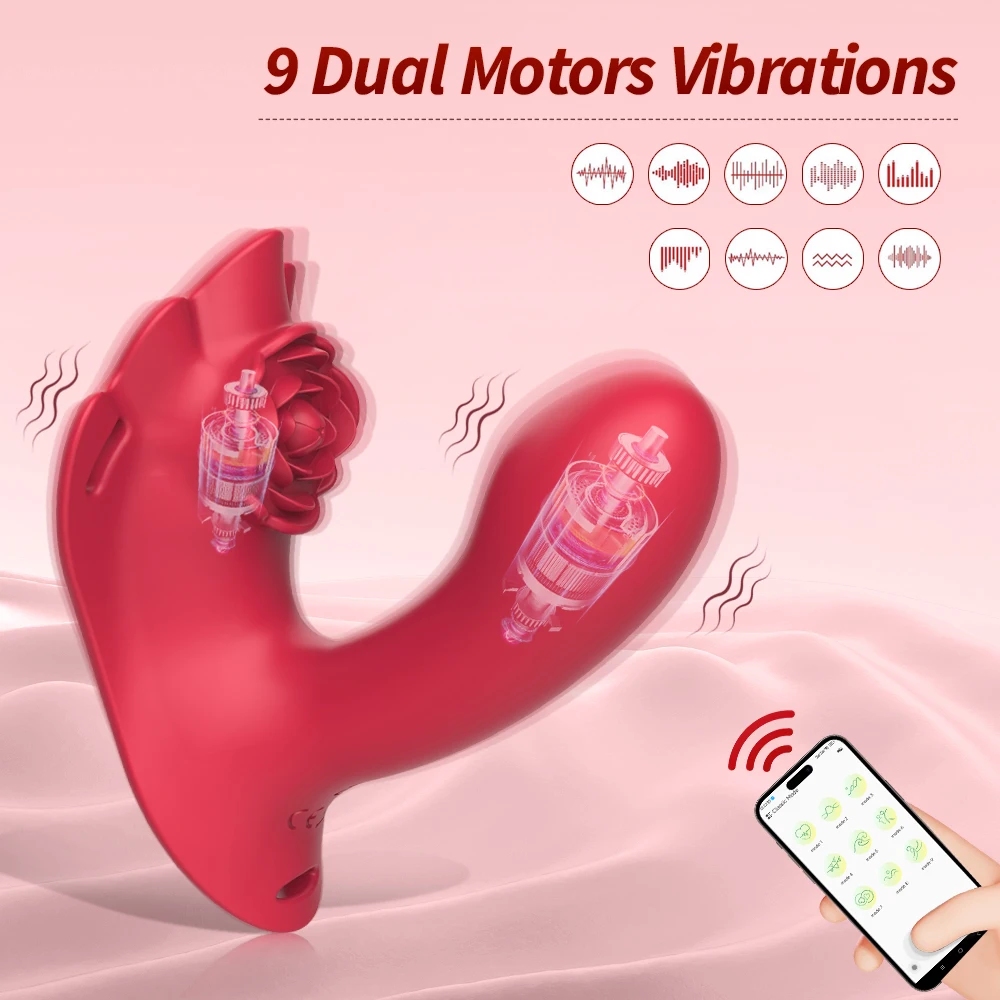 Wireless Control Dildo Rose Vibration 2 In 1 Vibrator 10 Vibration Modes Wearable Adult Female Orgasmic Toys Adult Sexy Toys 18+ - Image 2