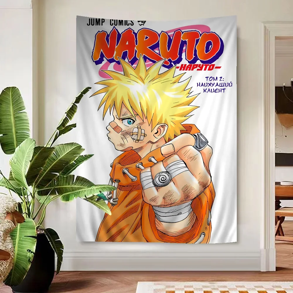 Anime N-Narutos Colorful Tapestry Wall Hanging Bohemian Wall Tapestries Mandala Wall Art Decor