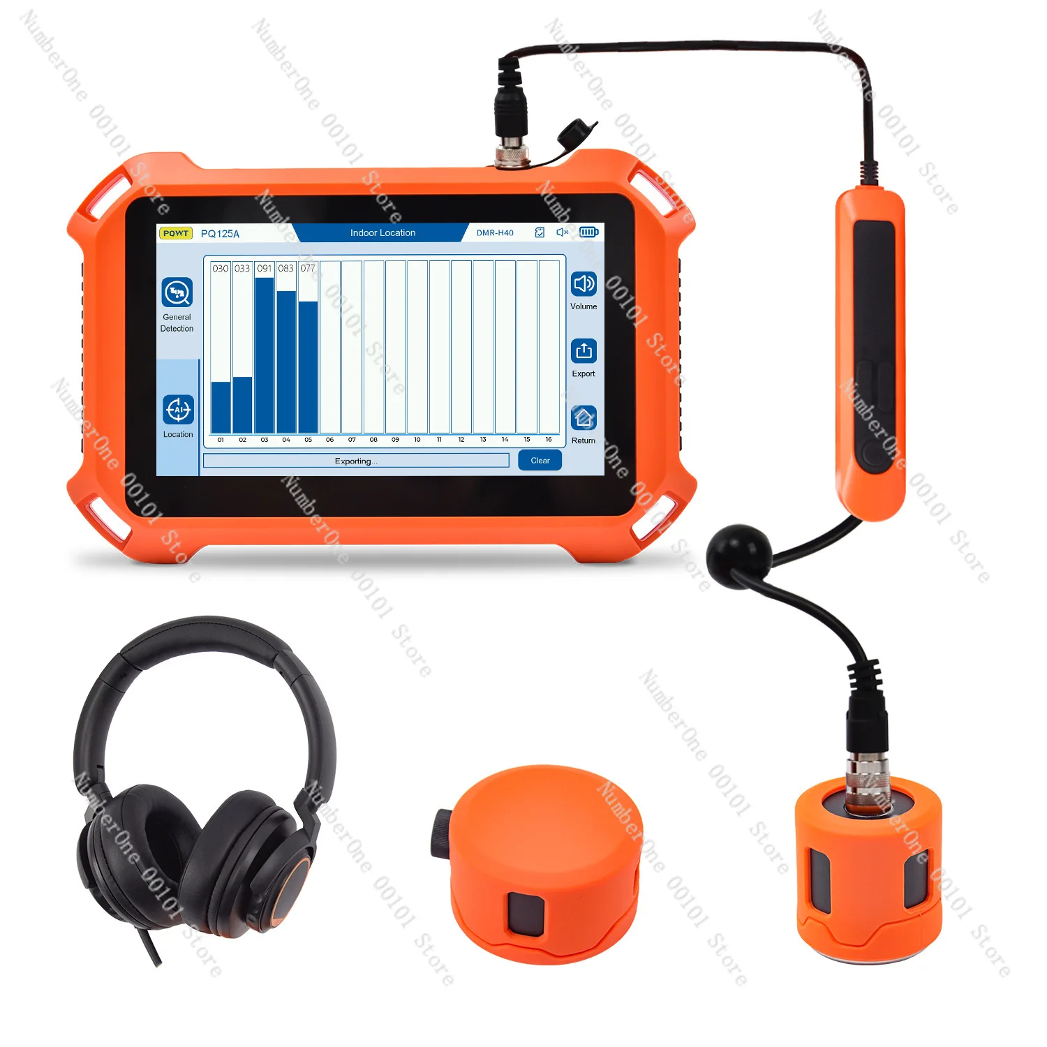 

PQ125A Water Pipe Leak Detector, English Version Foreign Trade Pipeline Leak Detector "