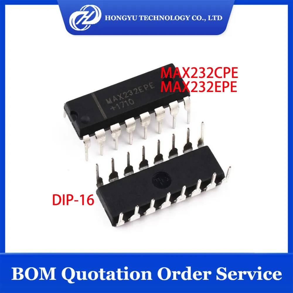 5 - 20 Pieces/Lots MAX232CPE MAX232 MAX232EPE DIP-16 232 IC TRANSCEIVER FULL 2/2 IC