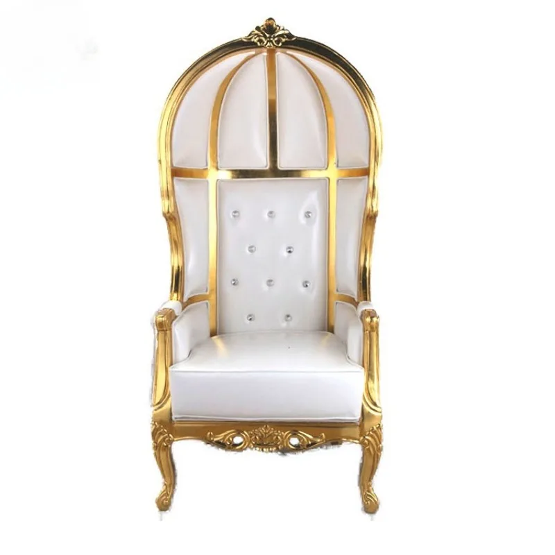 High-back photography building wedding chair, white Pieu birdcage chair, foot bathing lounge chair