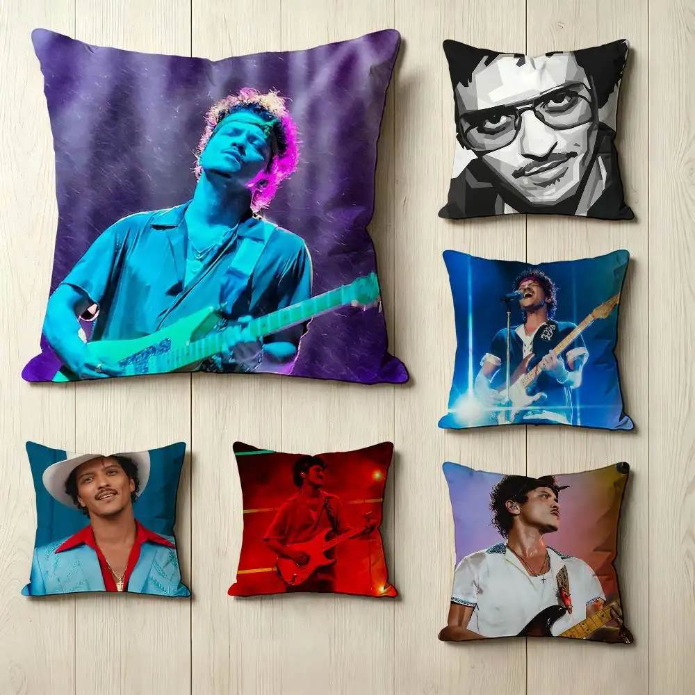 

Singer-songwriter and pop artist B-Bruno M-Mars Pillow Case Square Double-Sided Sofa Cushion Cover Bedroom Bedside Pillow