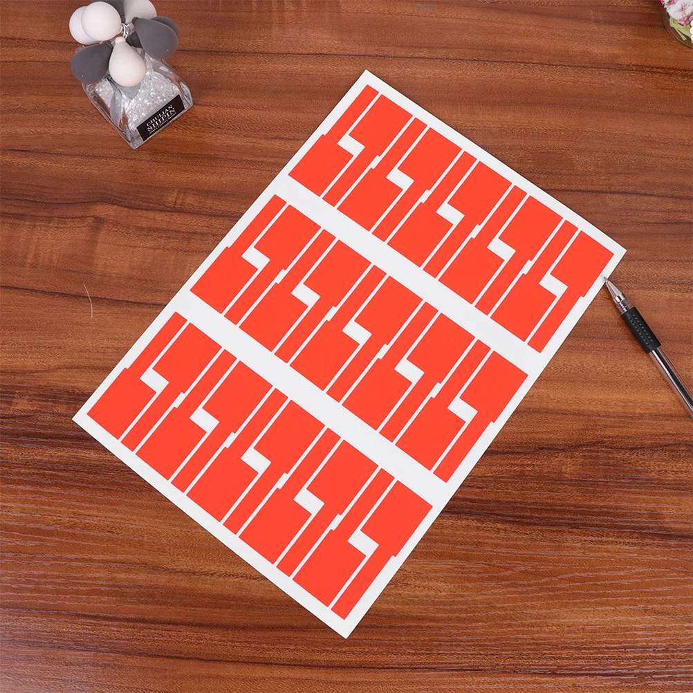

10Pcs A4 Self-Adhesive Sticker Cable Labels Tags Red Multicolor Easy to Write on for Cluttered Wires Quick Finding