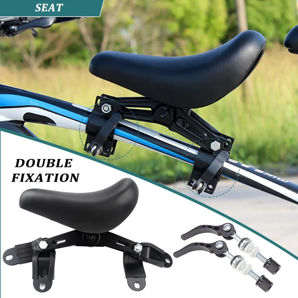 Vorne montierte Fahrradsitz-Sets mit Griff und Fußstütze, vorn montierte Fahrradsitze für Lenker-Fußpedale, geeignet für Mountainbikes und Citybikes, Fahrradsitz-Zubehör
