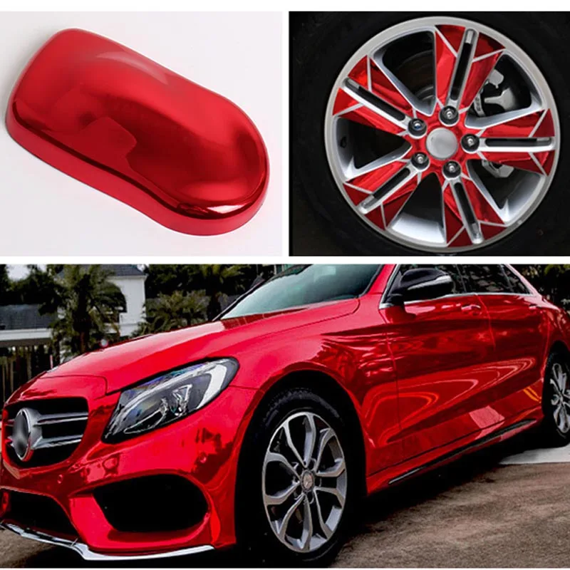 5meters Red Electro Coating Film Sticker Chrome Covering Film Car Stickers Vinyl Wrap Motorcycle Wrapping Foil Body Bubble