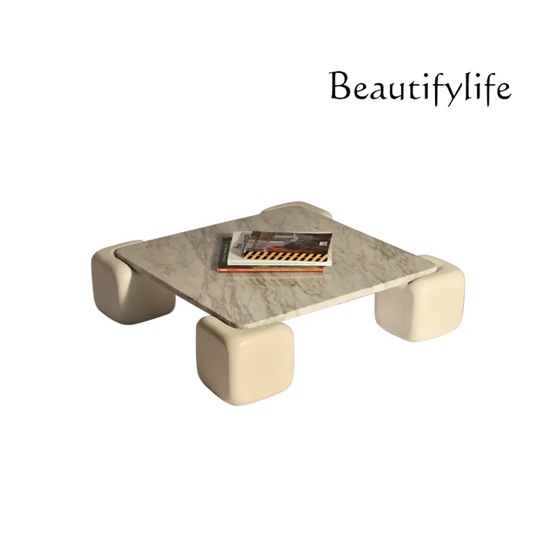 

Nordic Danish Cube Candy Color Homestay Living Room Coffee Table Wabi Sabi Wind Sugar Cube Tea Table