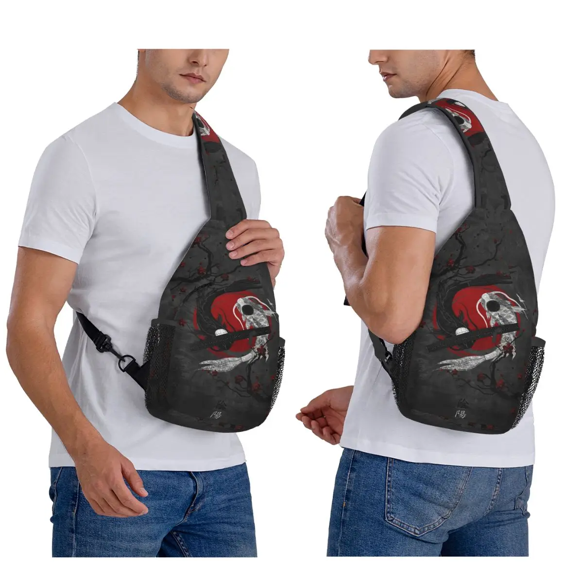 

Koi Fish Инь Ян нагрудная сумка мужской рюкзак через плечо нагрудная сумка дорожный походный рюкзак сумка на плечо