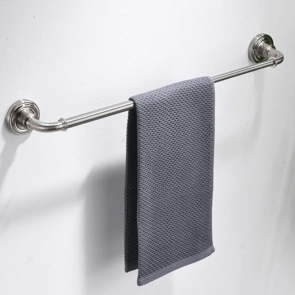 Bathroom Hardware Set Brushed Nickel 4-Pieces Bathroom Towel Rack 24 Inches Adjustable Bathroom Accessories Set