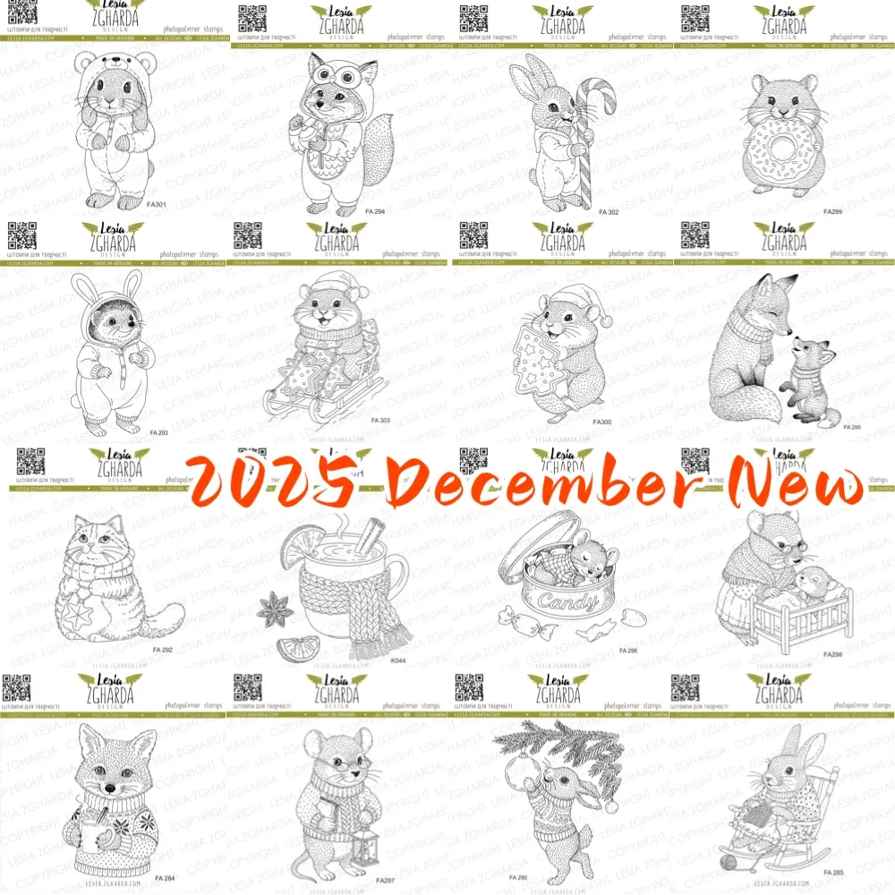 

Stamps For Scrapbook Diary Decoration Stencil Embossing Template DIY Greeting Card Christmas Mouse Skiing and Coffee 2025 New