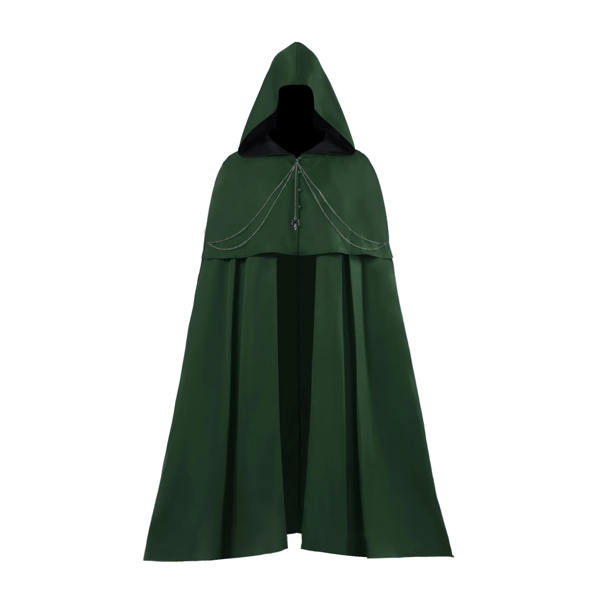 Middeleeuwse kleding mantel Cape gewaad Steampunk kostuum gotische kap outfit mannen dood vampier Dark Knight Warrior cosplay voor volwassenen